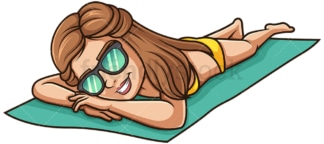 Sexy woman sunbathing. PNG - JPG and vector EPS (infinitely scalable).