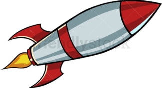 Vintage rocket. PNG - JPG and vector EPS file formats (infinitely scalable). Image isolated on transparent background.