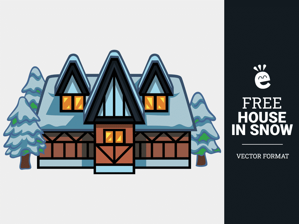 House In The Snow - Free Vector Graphic