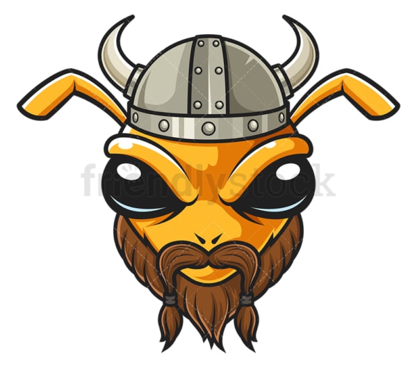 Bee viking. PNG - JPG and vector EPS file formats (infinitely scalable). Image isolated on transparent background.