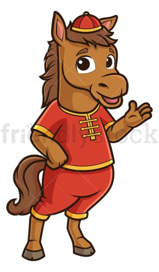 Chinese happy new year horse. PNG - JPG and vector EPS (infinitely scalable).