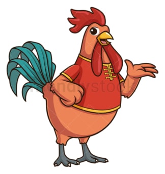 Chinese happy new year rooster. PNG - JPG and vector EPS (infinitely scalable).