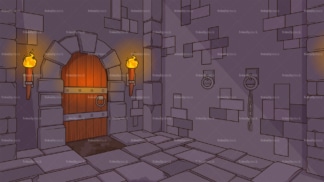 Medieval dungeon background in 16:9 aspect ratio. PNG - JPG and vector EPS file formats (infinitely scalable).