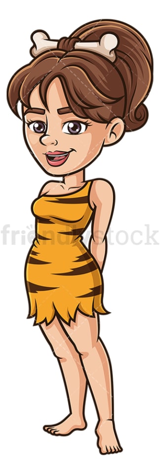 Pretty cavewoman. PNG - JPG and vector EPS (infinitely scalable).