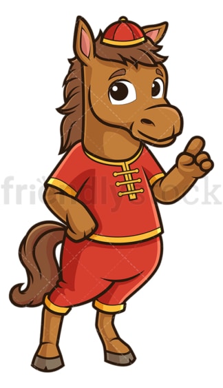 Chinese new year horse pointing up. PNG - JPG and vector EPS (infinitely scalable).