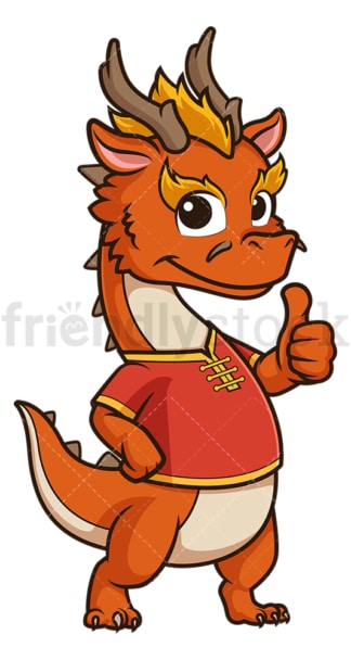 Chinese new year dragon thumbs up. PNG - JPG and vector EPS (infinitely scalable).