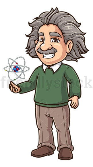 Albert einstein atomic structure. PNG - JPG and vector EPS (infinitely scalable).