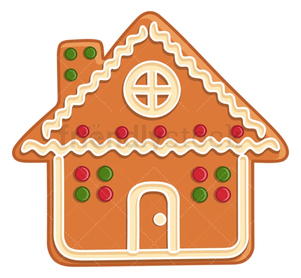 Gingerbread house. PNG - JPG and vector EPS (infinitely scalable).