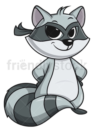 Male masked raccoon bandit. PNG - JPG and vector EPS file formats (infinitely scalable). Image isolated on transparent background.