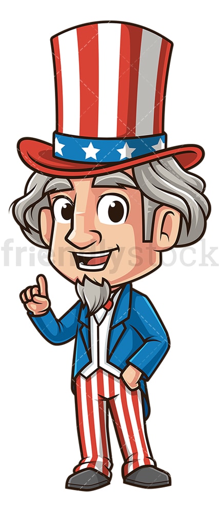 Uncle sam making a point. PNG - JPG and vector EPS (infinitely scalable).