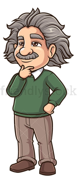 Albert einstein thinking. PNG - JPG and vector EPS (infinitely scalable).