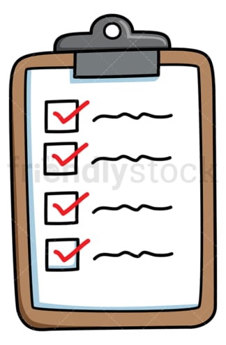 Checklist with items checked. PNG - JPG and vector EPS (infinitely scalable).