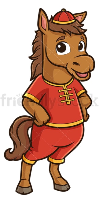 Cute chinese new year horse. PNG - JPG and vector EPS (infinitely scalable).