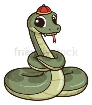 Cute chinese new year snake. PNG - JPG and vector EPS (infinitely scalable).