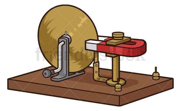 Faraday's disk. PNG - JPG and vector EPS file formats (infinitely scalable). Image isolated on transparent background.