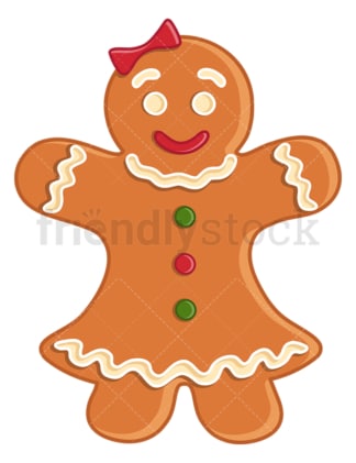 Gingerbread woman. PNG - JPG and vector EPS (infinitely scalable).