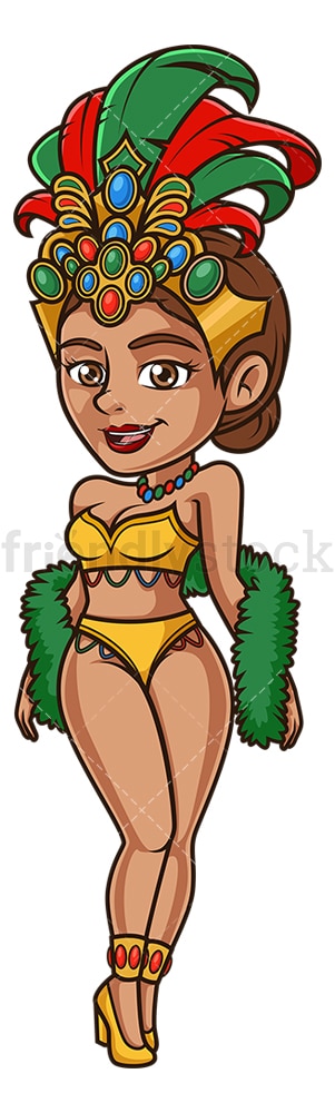 Female brazilian dancer. PNG - JPG and vector EPS (infinitely scalable).