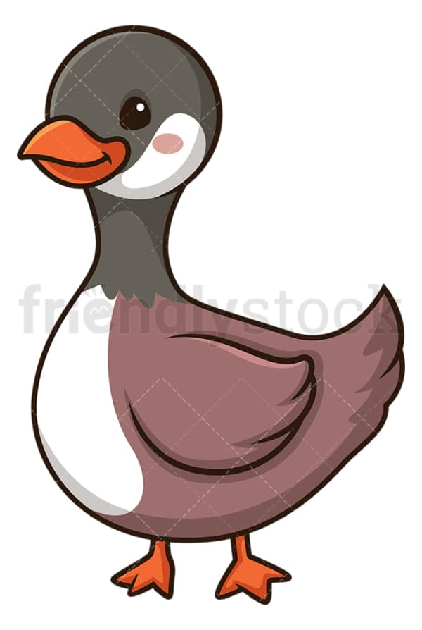 Kawaii goose. PNG - JPG and vector EPS (infinitely scalable).
