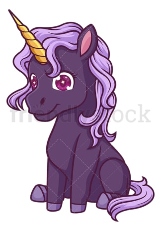 Purple unicorn. PNG - JPG and vector EPS (infinitely scalable).
