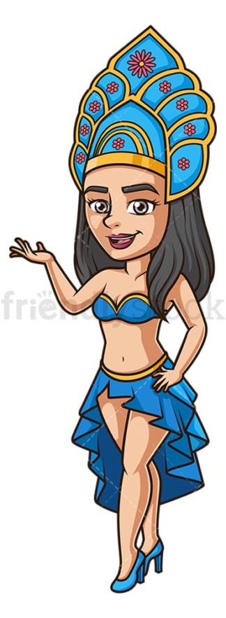 Beautiful brazilian dancer. PNG - JPG and vector EPS (infinitely scalable).