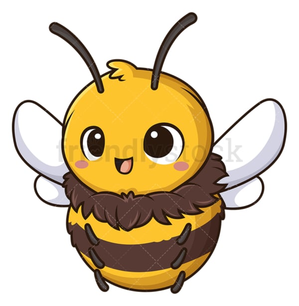 Kawaii bee. PNG - JPG and vector EPS (infinitely scalable).