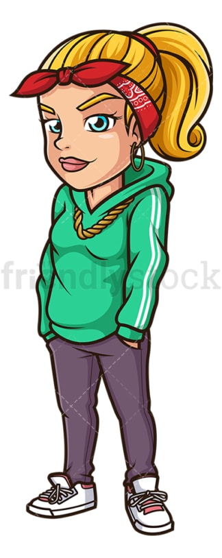 Woman dressed swag style. PNG - JPG and vector EPS (infinitely scalable).