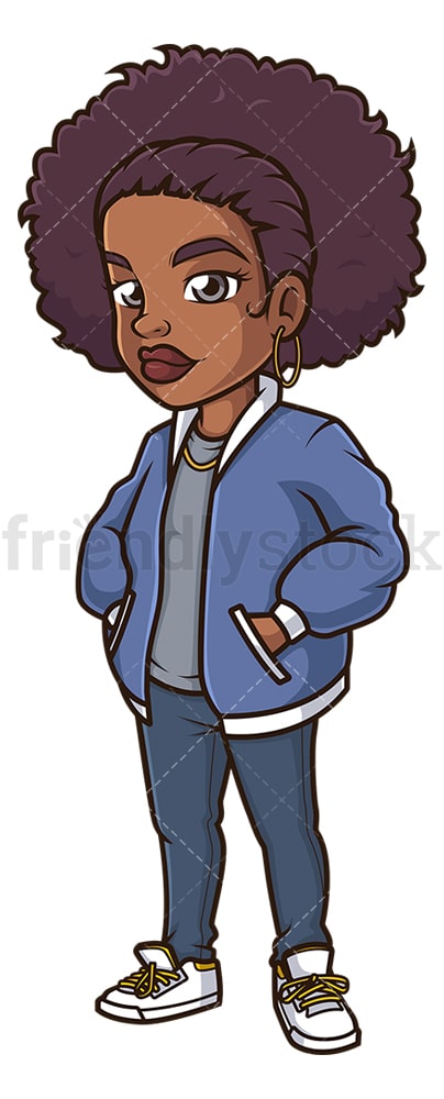 Cartoon afro black girl Black Girl