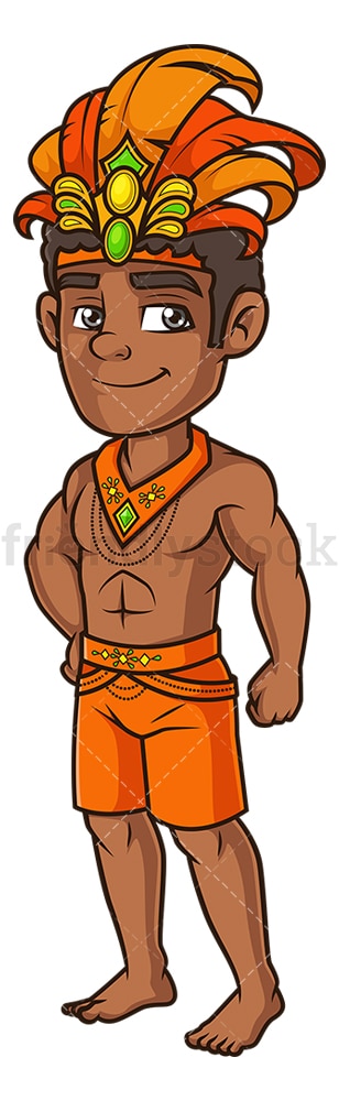 Male brazilian dancer. PNG - JPG and vector EPS (infinitely scalable).