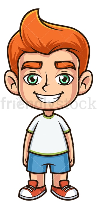 Happy ginger boy. PNG - JPG and vector EPS (infinitely scalable).