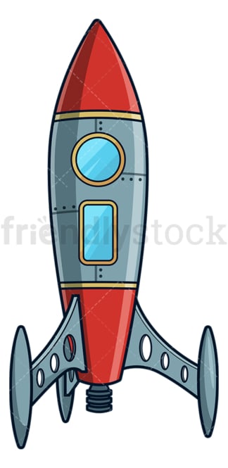 Retro rocketship. PNG - JPG and vector EPS (infinitely scalable).