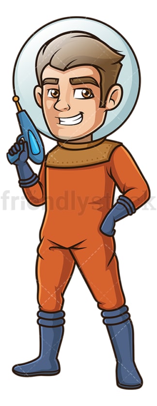 Man in retro space suit. PNG - JPG and vector EPS (infinitely scalable).