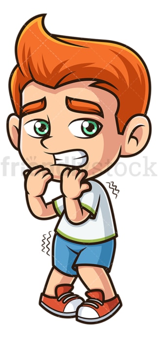 Scared ginger kid. PNG - JPG and vector EPS (infinitely scalable).