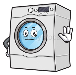 Washing machine stop gesture. PNG - JPG and vector EPS (infinitely scalable).