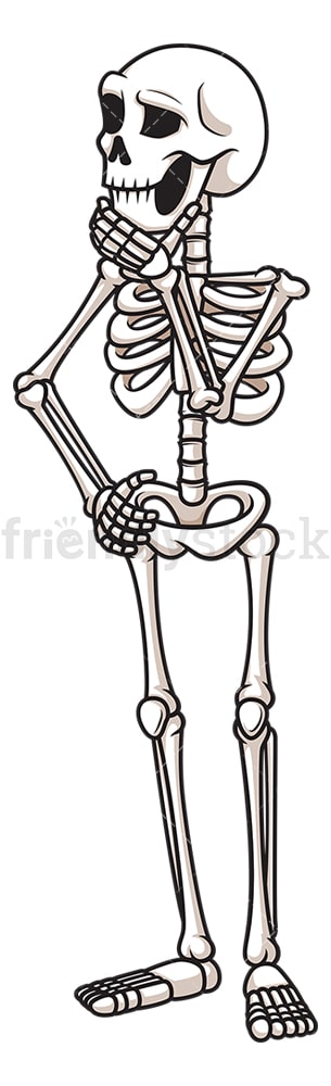 Confused skeleton thinking. PNG - JPG and vector EPS (infinitely scalable).