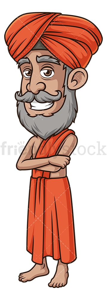 Friendly indian guru. PNG - JPG and vector EPS (infinitely scalable).