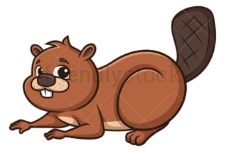 Cute beaver. PNG - JPG and vector EPS (infinitely scalable).