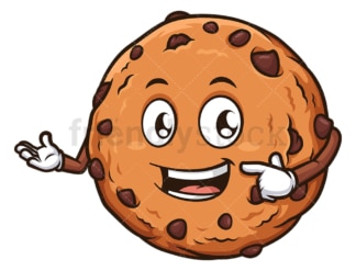 Chocolate chip cookie presenting. PNG - JPG and vector EPS (infinitely scalable).