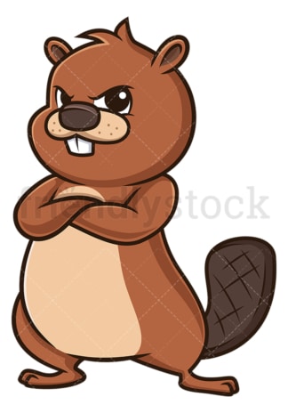 Angry beaver. PNG - JPG and vector EPS (infinitely scalable).