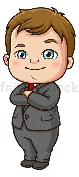 Baby in business suit. PNG - JPG and vector EPS file formats (infinitely scalable). Image isolated on transparent background.