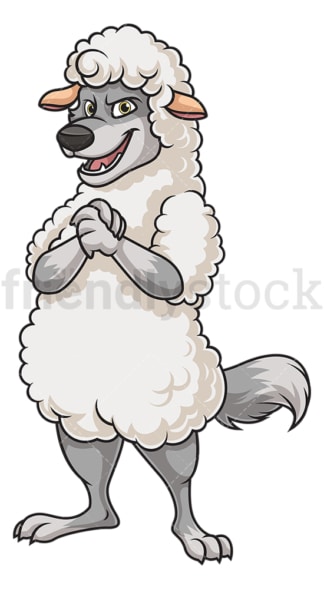 Wolf in sheep's clothing. PNG - JPG and vector EPS file formats (infinitely scalable). Image isolated on transparent background.