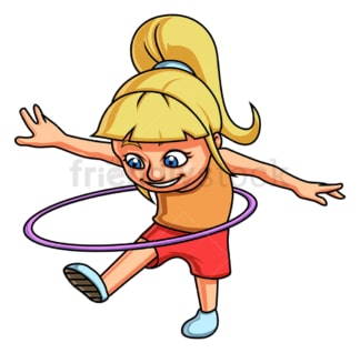 Girl hula hooping. PNG - JPG and vector EPS (infinitely scalable).