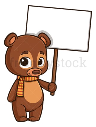Autumn bear blank sign. PNG - JPG and vector EPS (infinitely scalable).