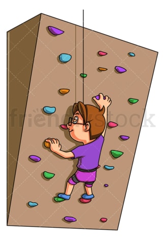 Boy doing indoor bouldering. PNG - JPG and vector EPS (infinitely scalable).