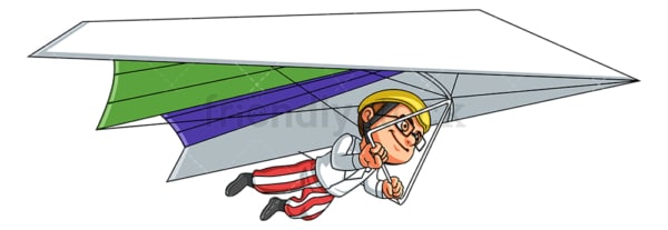Boy hang gliding. PNG - JPG and vector EPS (infinitely scalable).