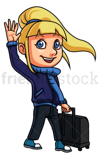 Little girl traveling. PNG - JPG and vector EPS (infinitely scalable).