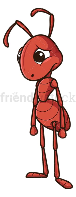 Sad ant. PNG - JPG and vector EPS (infinitely scalable).