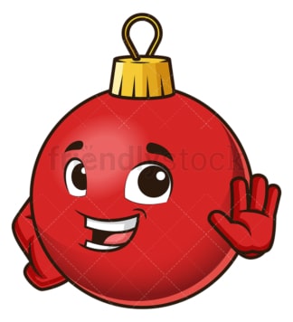 Christmas ball attention gesture. PNG - JPG and vector EPS (infinitely scalable).