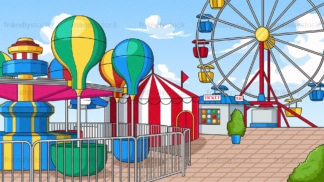 Amusement park background in 16:9 aspect ratio. PNG - JPG and vector EPS file formats (infinitely scalable).