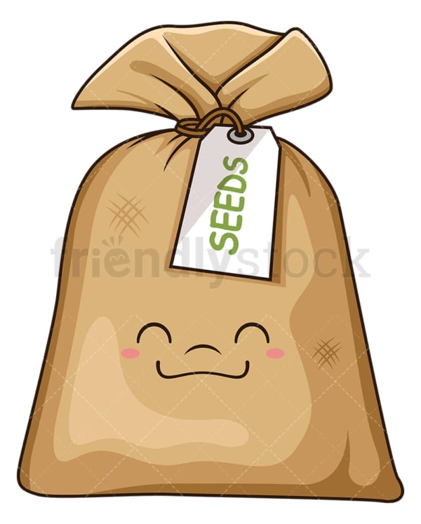 Kawaii seeds. PNG - JPG and vector EPS (infinitely scalable).