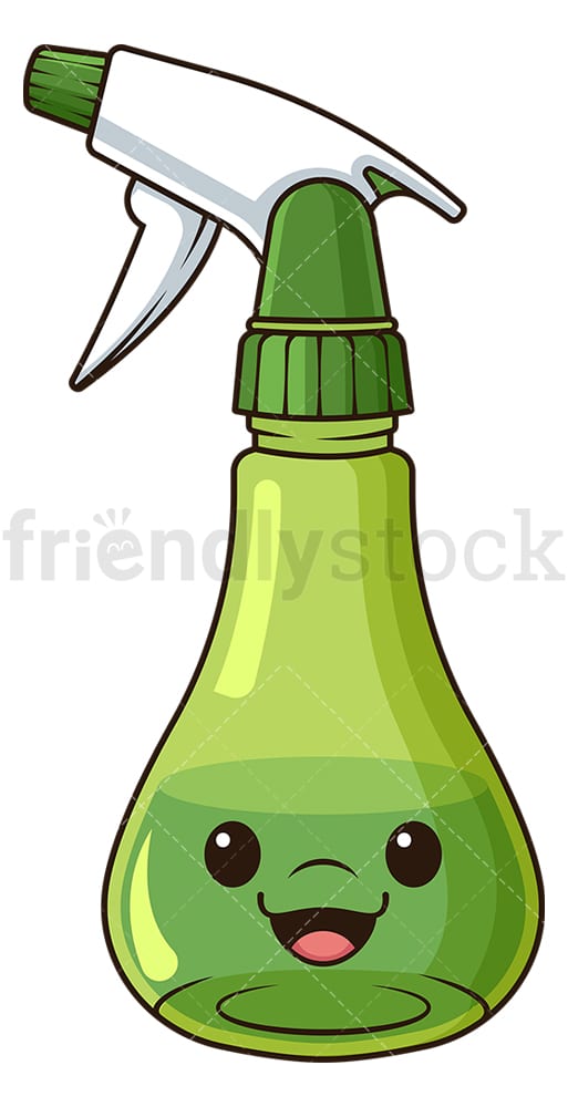 カワイイ水スプレーボトル漫画クリップアートベクトル Friendlystock